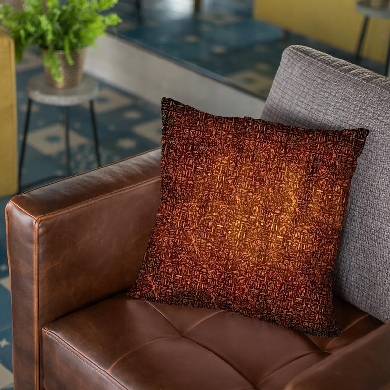 Egyptian Glyphs - Birhgt Throw Pillow By Yantart Designs