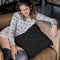 Egyptian Glyphs - Black Throw Pillow By Yantart Designs