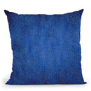 Egyptian Glyphs - Blue Throw Pillow By Yantart Designs