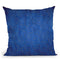Egyptian Glyphs - Blue Throw Pillow By Yantart Designs