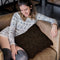 Egyptian Glyphs - Golden Throw Pillow By Yantart Designs