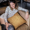 Egyptian Glyphs - Papyrus Throw Pillow By Yantart Designs