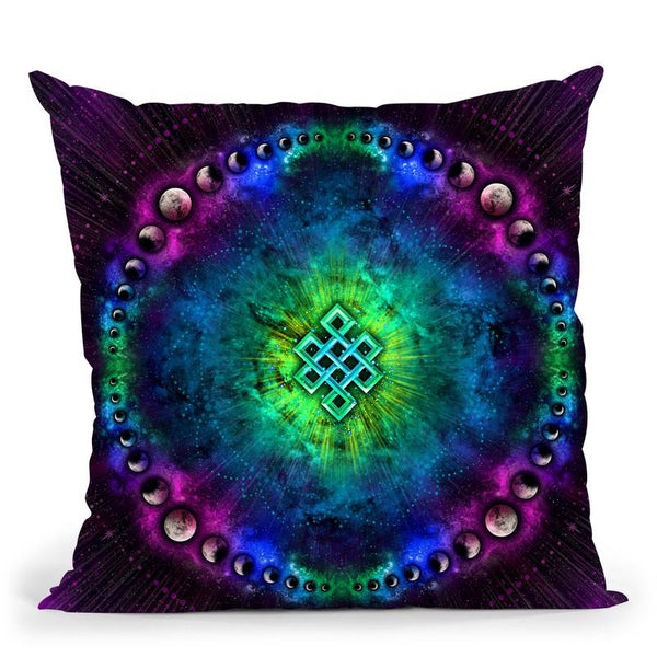 Endless Moon Throw Pillow By Yantart Designs