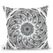 Fibonacci Black Mandala Throw Pillow By Yantart Designs