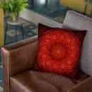 Fibonacci Red Mandala Throw Pillow By Yantart Designs