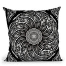 Fibonacci White Mandala Throw Pillow By Yantart Designs