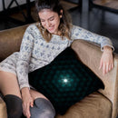 Flower Of Life Pattern - Dark Blue Throw Pillow By Yantart Designs
