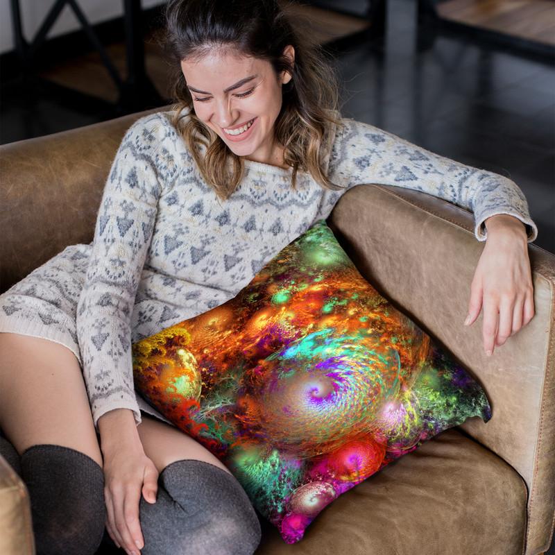 Fractal Universe Throw Pillow By Yantart Designs
