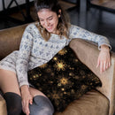 Golden Cosoms Throw Pillow By Yantart Designs