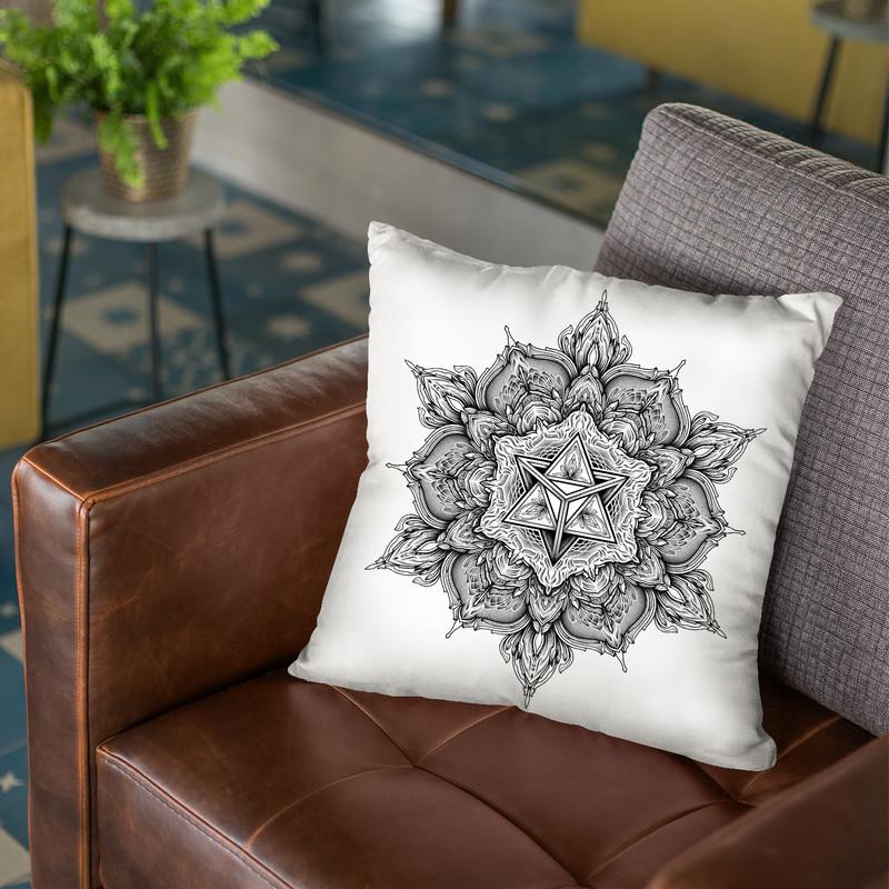 Merkabah Mandala Throw Pillow By Yantart Designs