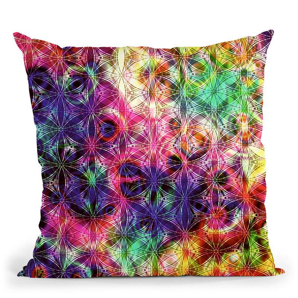 Psychedelic Flow Throw Pillow By Yantart Designs