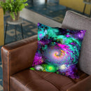 Purple Fractal Universe Throw Pillow By Yantart Designs