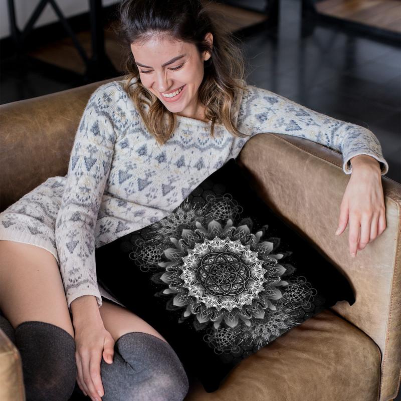 Raising - Black Throw Pillow By Yantart Designs