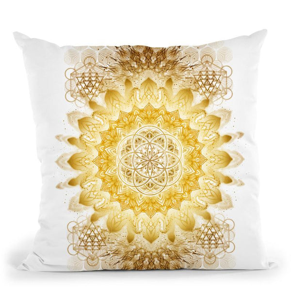 Raising - Clear Gold Throw Pillow By Yantart Designs