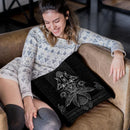 The Auspices Of Horus - Black Throw Pillow By Yantart Designs
