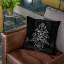 The Auspices Of Horus - Black Throw Pillow By Yantart Designs