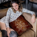 The Auspices Of Horus - Burnt Throw Pillow By Yantart Designs