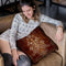 The Auspices Of Horus - Burnt Throw Pillow By Yantart Designs