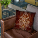 The Auspices Of Horus - Burnt Throw Pillow By Yantart Designs