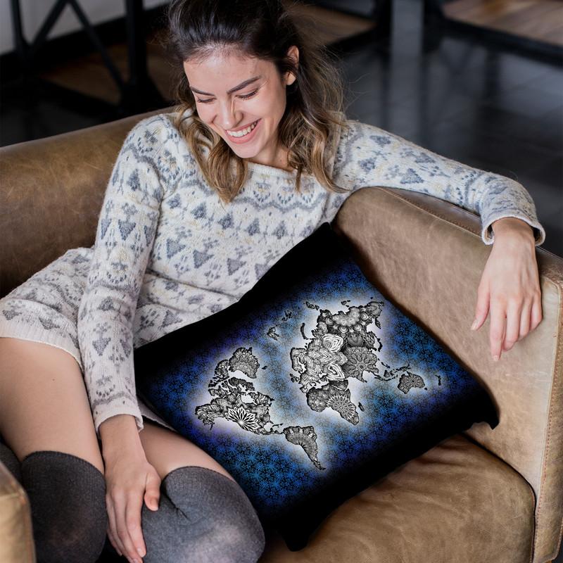 World Map - 2020 Throw Pillow By Yantart Designs