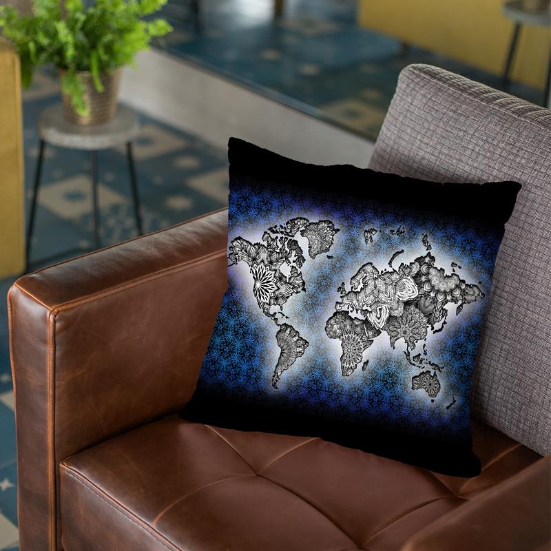 World Map - 2020 Throw Pillow By Yantart Designs