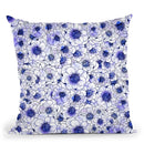 Anemone Blue Throw Pillow By Z Art Gallery