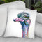 Blue-Eyed Ostrich Throw Pillow By Z Art Gallery
