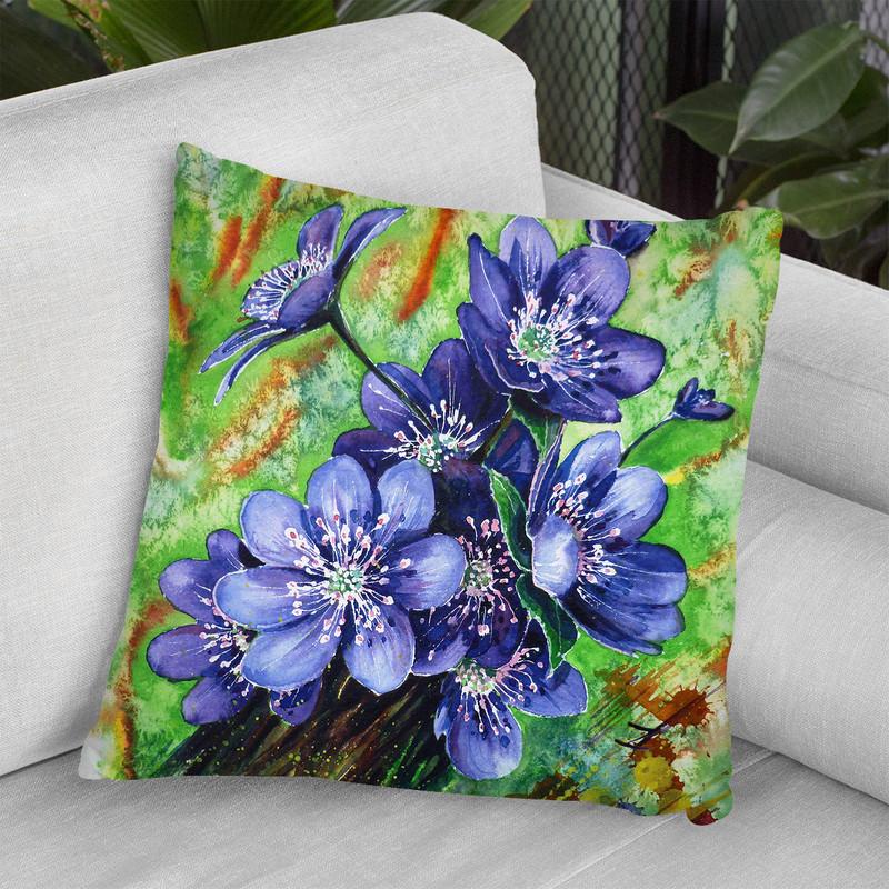 Tenderness Of Spring Watercolor Throw Pillow By Z Art Gallery