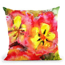 Tulip Splash Watercolor Throw Pillow By Z Art Gallery