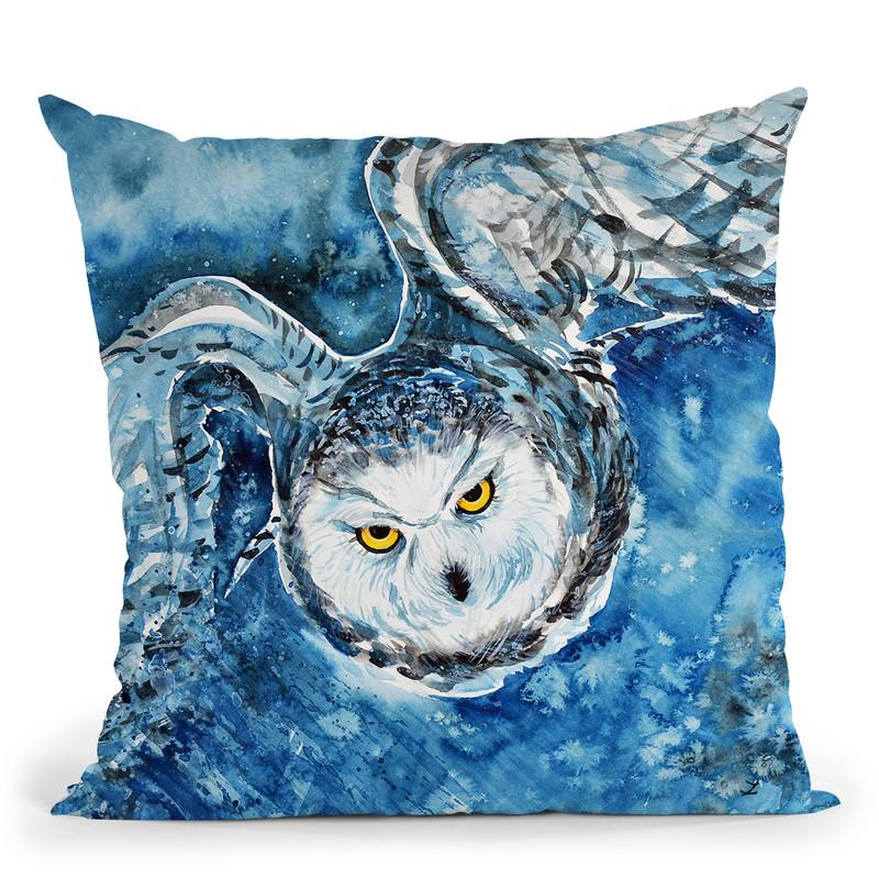 Tundra Hunter Watercolor Throw Pillow By Z Art Gallery