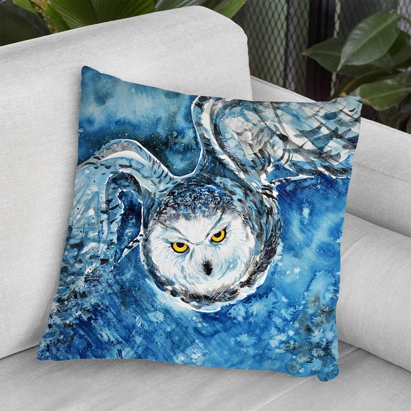 Tundra Hunter Watercolor Throw Pillow By Z Art Gallery