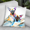 We Are Siamese Watercolor Throw Pillow By Z Art Gallery