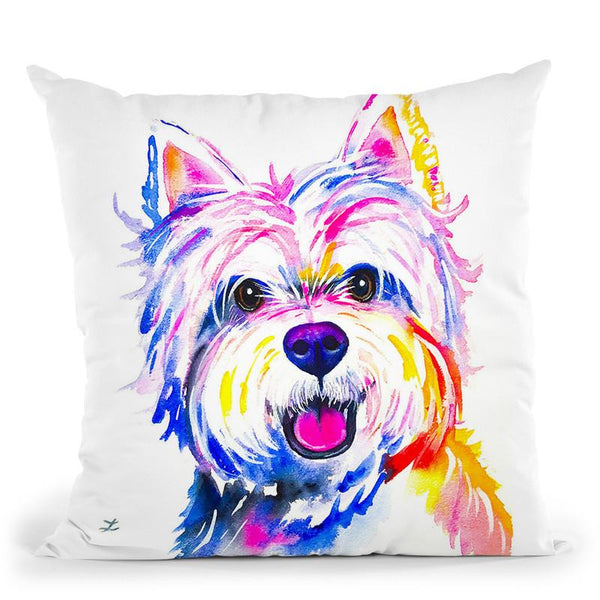 Westie Watercolor Throw Pillow By Z Art Gallery