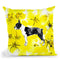 Boston Terrier On Yellow Art Throw Pillow By Z Art Gallery