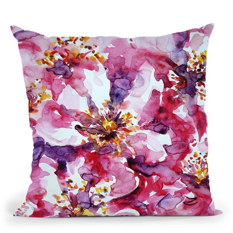 Wild Rose Throw Pillow By Z Art Gallery