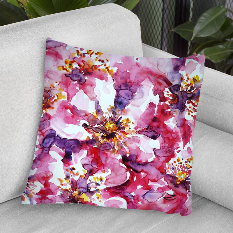 Wild Rose Throw Pillow By Z Art Gallery