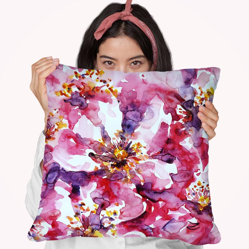 Wild Rose Throw Pillow By Z Art Gallery