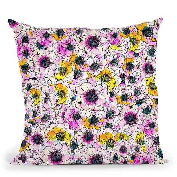 Windflowers Throw Pillow By Z Art Gallery