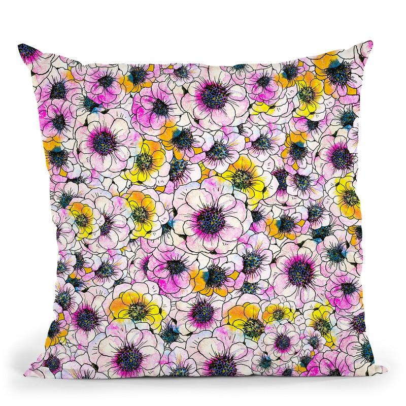 Windflowers Throw Pillow By Z Art Gallery