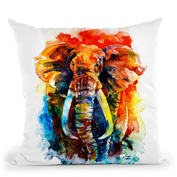 Wise Elephant Throw Pillow By Z Art Gallery