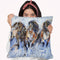 Yakutian Horses In The Snow Storm Throw Pillow By Z Art Gallery