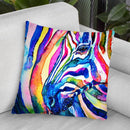 Zebra-Zebra Watercolor Throw Pillow By Z Art Gallery