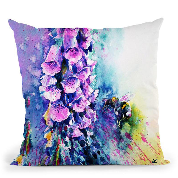 Bumblebee Meditation Watercolor Throw Pillow By Z Art Gallery