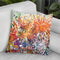 Chrysanthemums In The Garden Watercolor Throw Pillow By Z Art Gallery