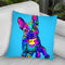 Colorful French Bulldog On Blue Throw Pillow By Z Art Gallery
