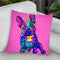 Colorful French Bulldog On Pink Throw Pillow By Z Art Gallery