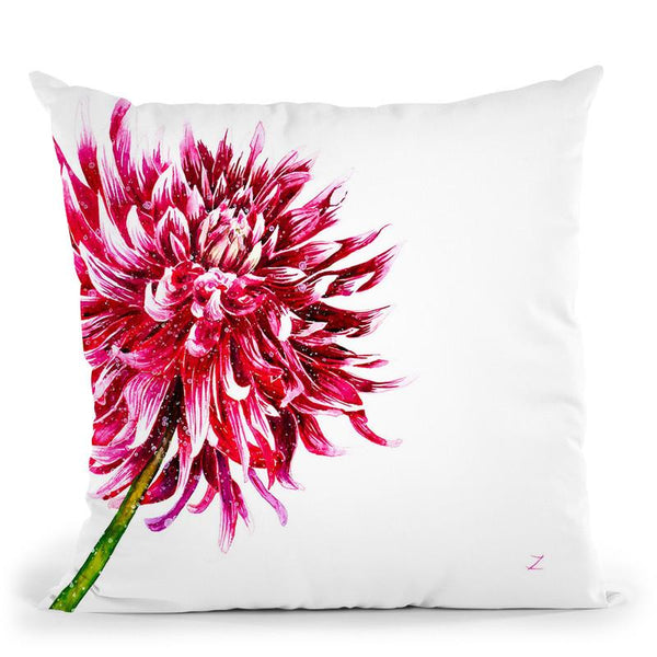 Dahlia Watercolor Throw Pillow By Z Art Gallery