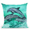 Dolphins Watercolor Throw Pillow By Z Art Gallery