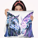 Appaloosa Horses Watercolor Throw Pillow By Z Art Gallery