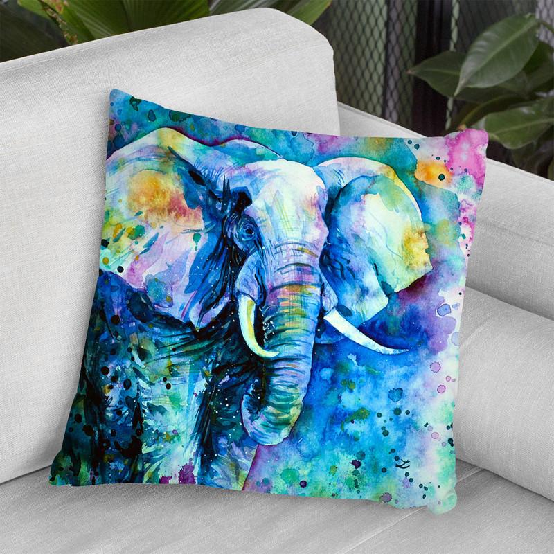 Elephant In A Purple Cloud Throw Pillow By Z Art Gallery